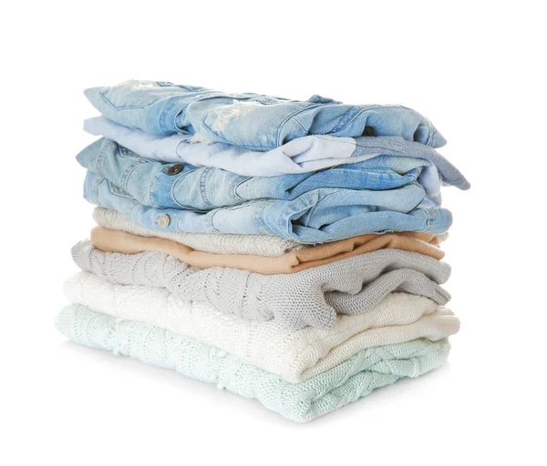 Stack of men clothes — Stock Photo, Image