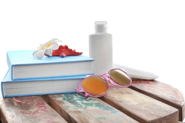 Set for reading at beach — Stock Photo, Image