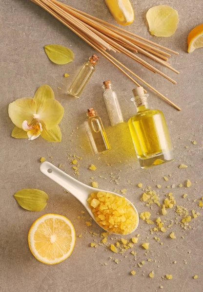 Composition spa à l'huile essentielle de citron — Photo