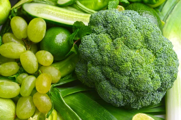 Verduras y frutas verdes — Foto de Stock