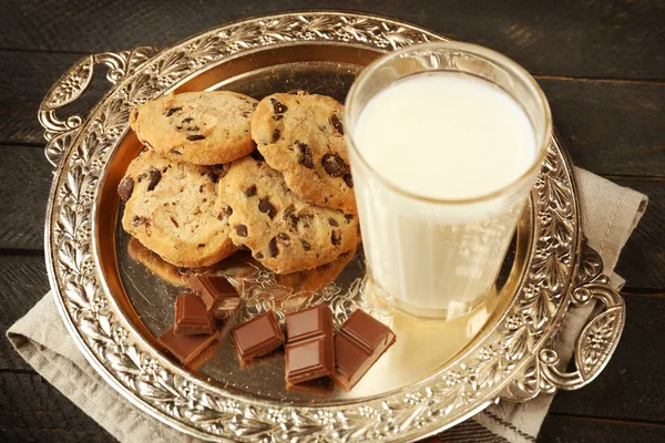 用牛奶巧克力饼干 — 图库照片