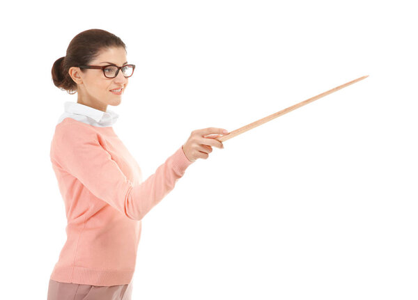 Young beautiful teacher 