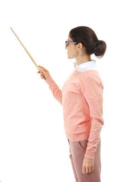 Young beautiful teacher 