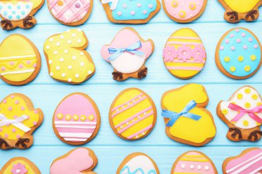 Dekoratif gingerbread Paskalya çerezleri 