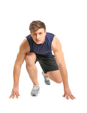 Genç yakışıklı sporcu