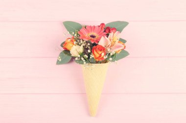 Gözleme koni ile çiçek oluşturma