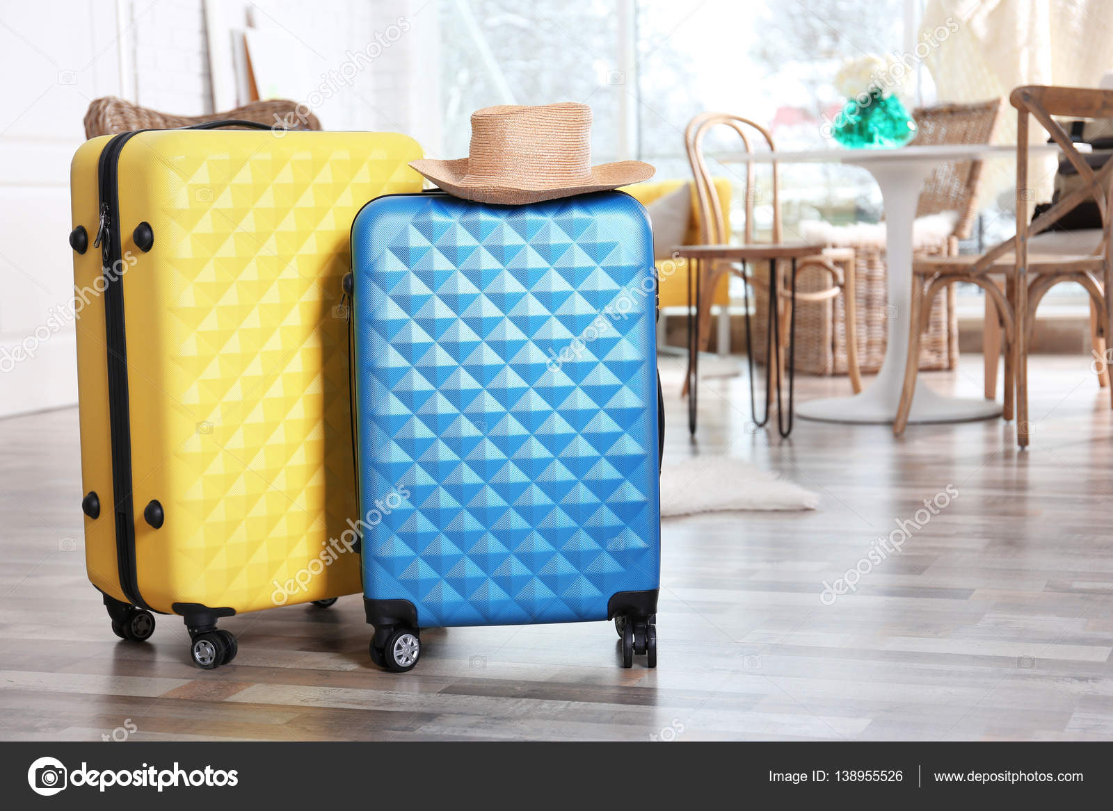 Packed traveller suitcase Stock Photo by ©belchonock 138955526