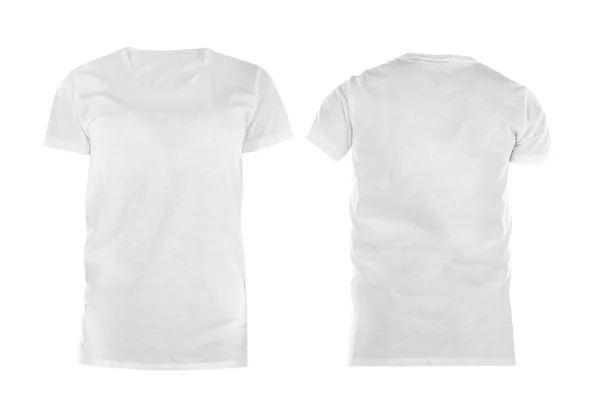 Voor- en achterkant uitzicht op t-shirt — Stockfoto