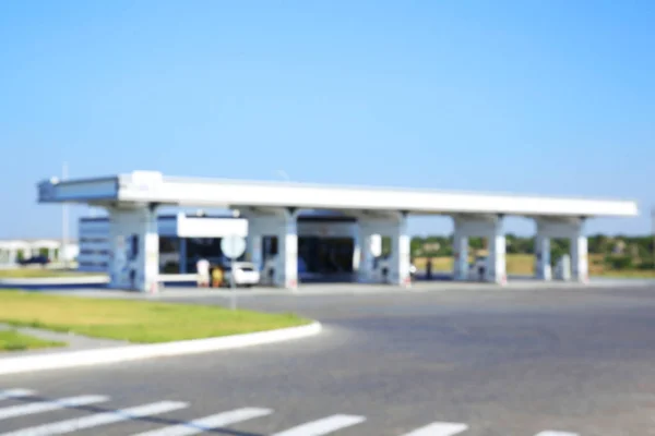 Blurred petrol station — Stock Photo, Image