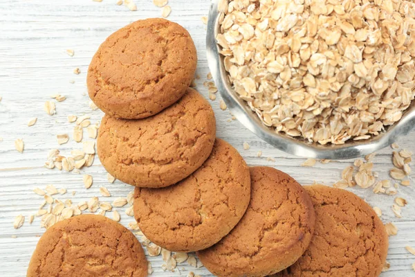 Biscoitos dietéticos com aveia — Fotografia de Stock