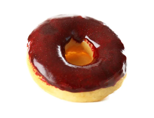 Köstlicher Donut auf Weiß — Stockfoto