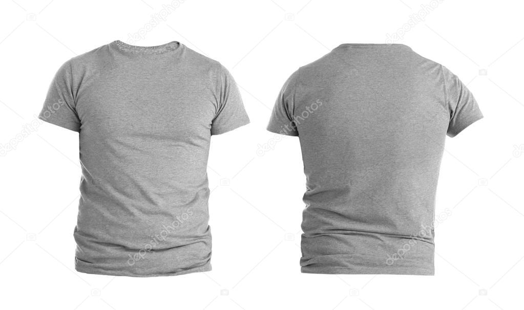 Download Vistas de frente e verso da t-shirt — Stock Photo ...