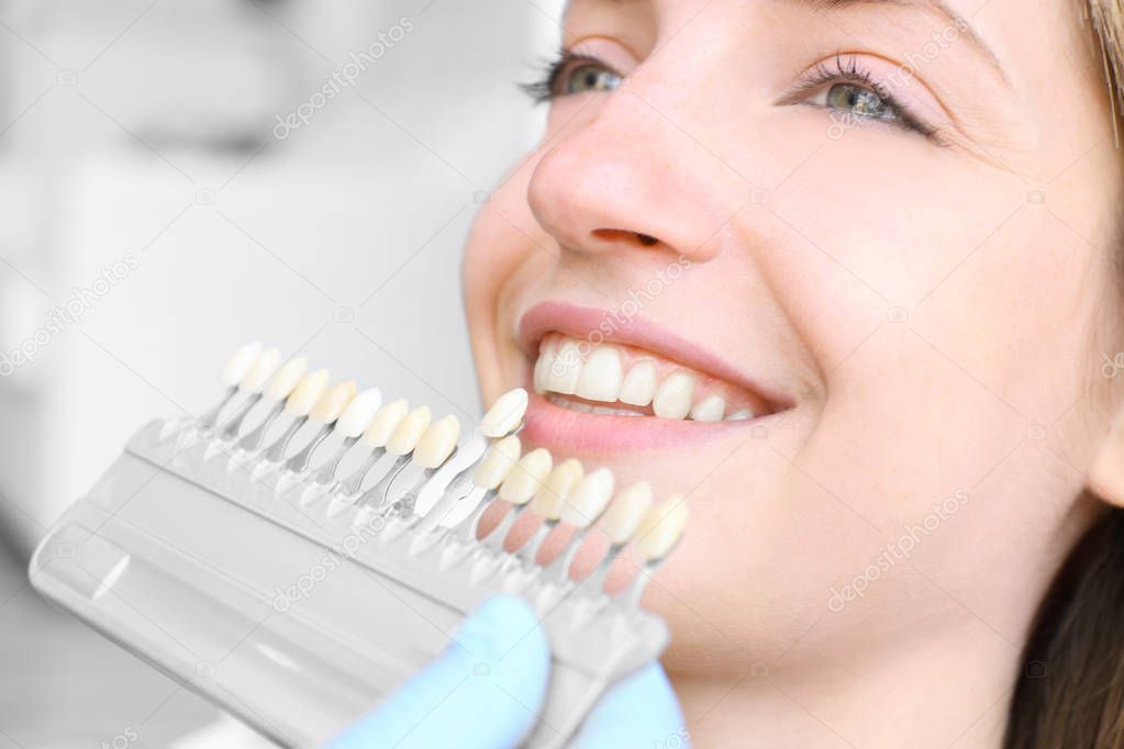 Young woman at dentist office 