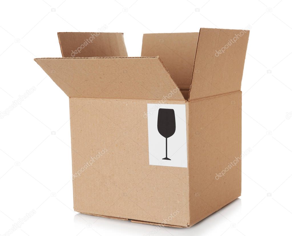 Open cardboard box 