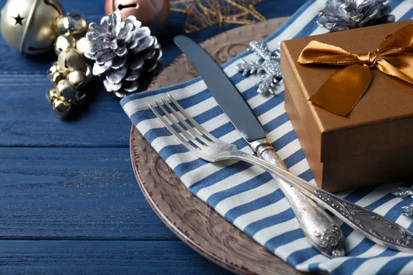 Beautiful Christmas table setting — Stock Photo, Image