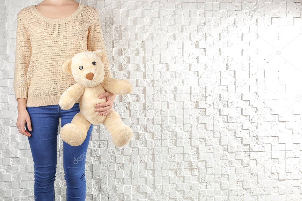 girl with teddy bear 