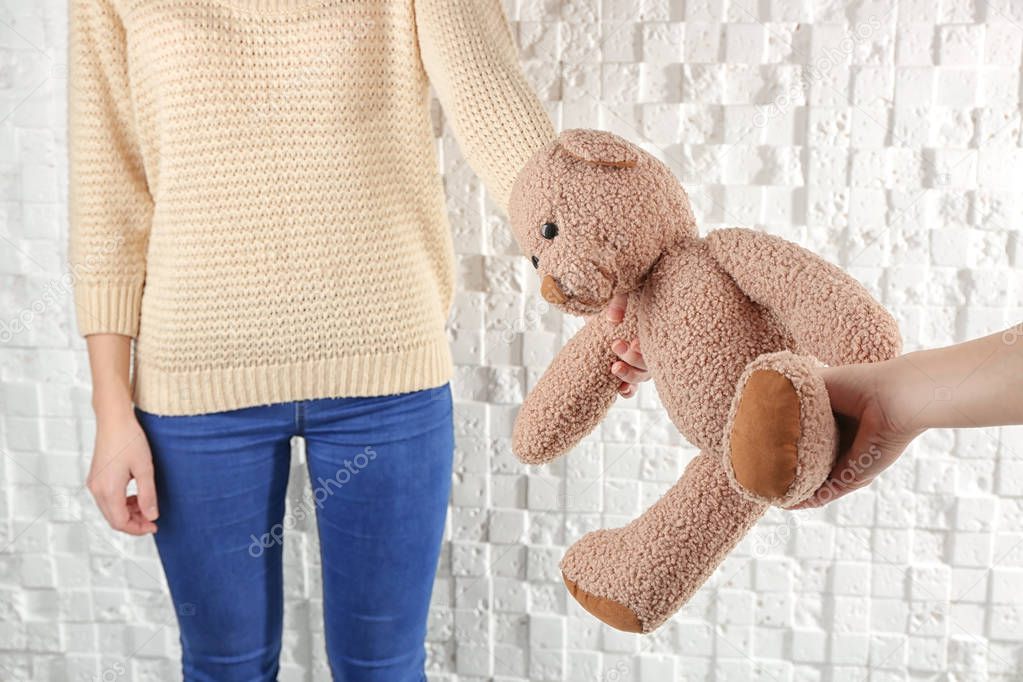 girl with teddy bear 
