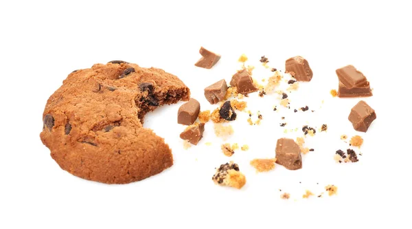 Tasty cookie with chocolate chips — Stock Photo, Image