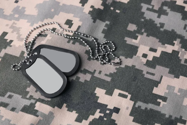 Vojenské Id-tag na uniformu — Stock fotografie