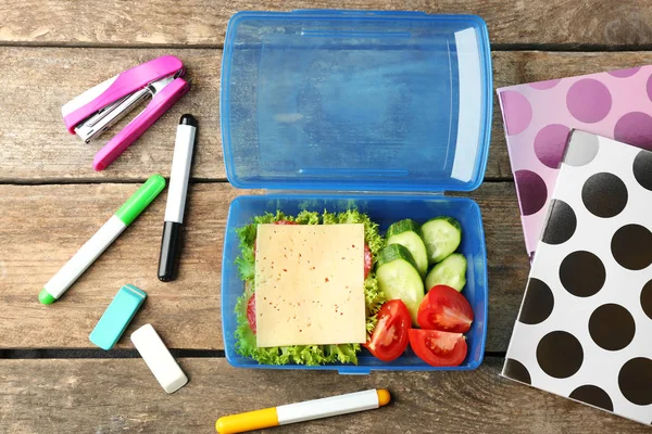 Lunch box with food — Stock Photo, Image