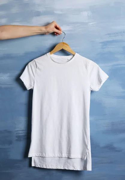 Camiseta de algodón en blanco — Foto de Stock
