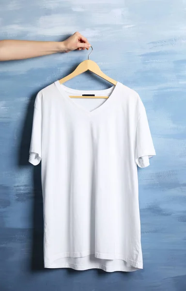 Blanco katoenen t-shirt — Stockfoto