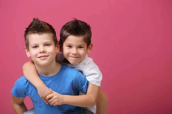 Cute little brothers — Stock Photo, Image