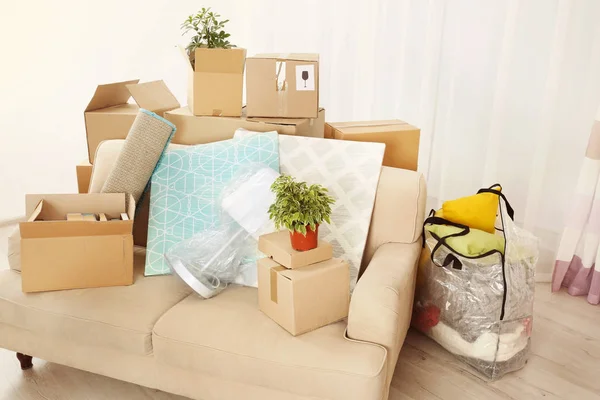 Packed household stuff — Stock Photo, Image