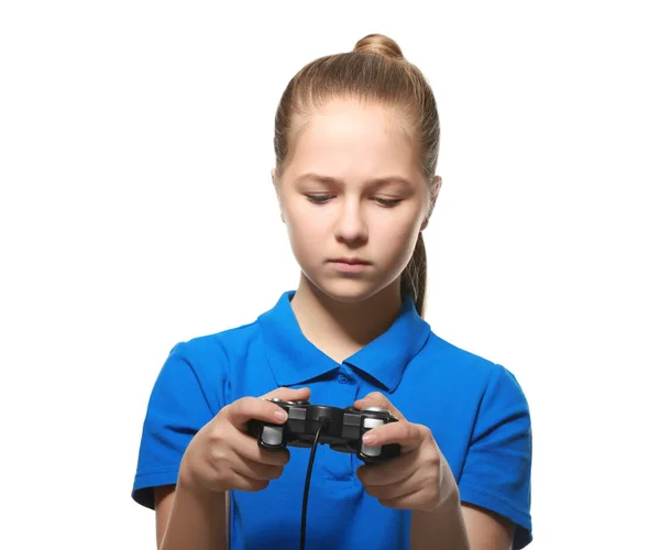 Tonåring spelar TV-spel — Stockfoto