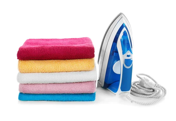 Mucchio di asciugamani puliti — Foto Stock