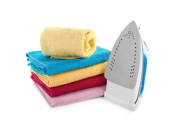 Montón de toallas limpias — Foto de Stock