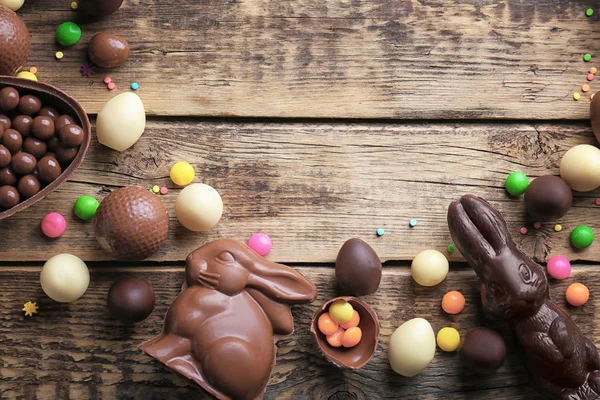 Chocolate Easter eggs — Stock Photo, Image