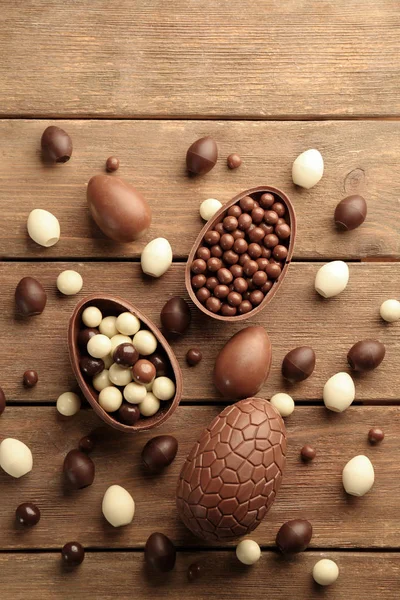 Chocolate Easter eggs — Stock Photo, Image