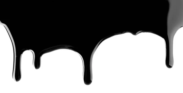 Black fluid on white — Stock Photo, Image