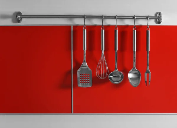 Metal mutfak eşyaları kümesi — Stok fotoğraf