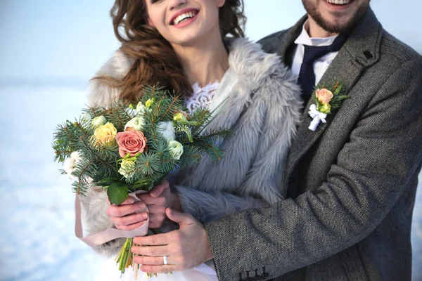 Belo casamento de inverno — Fotografia de Stock