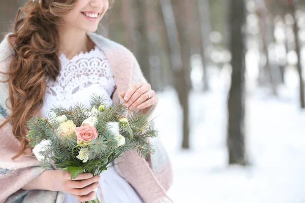 Belo casamento de inverno — Fotografia de Stock