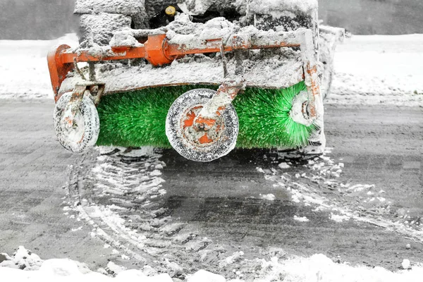 Snow plow outdoors — Stock Photo, Image