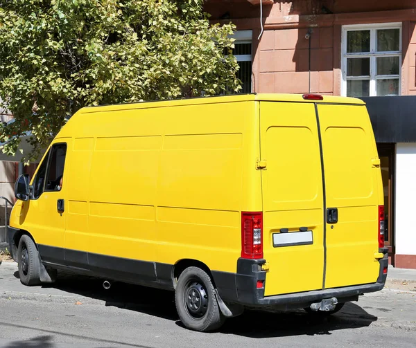 Yellow delivery car