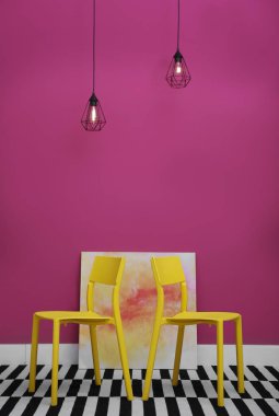 duvar arka plan üzerinde koltukları