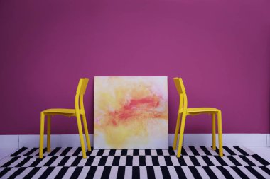 duvar arka plan üzerinde koltukları