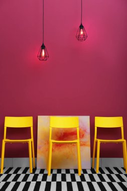 duvar arka plan üzerinde koltukları