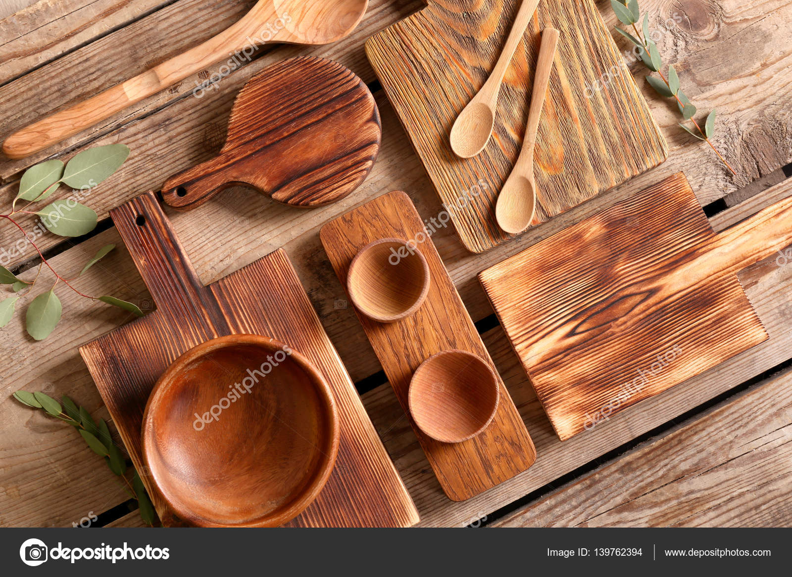 Set of wooden kitchenware Stock Photo by ©belchonock 20