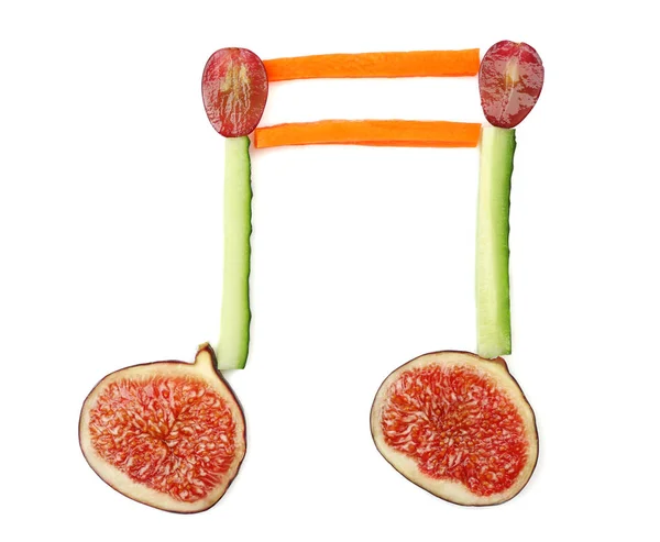 Nota a base di frutta e verdura — Foto Stock