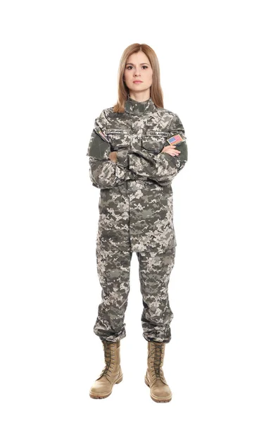 Pretty female soldier — Stock Photo, Image