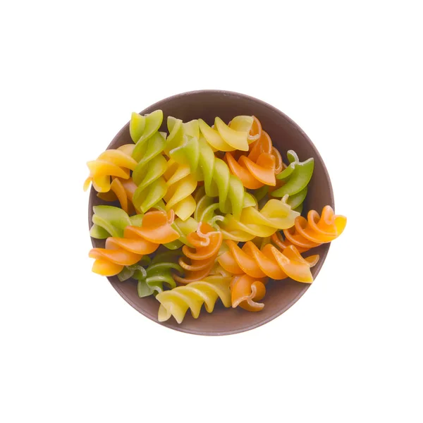 Raw Pasta in bowl — Stock Photo, Image