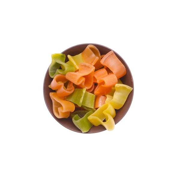 Raw Pasta in bowl — Stock Photo, Image