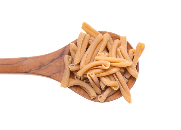Raw Pasta in spoon — Stock Photo, Image