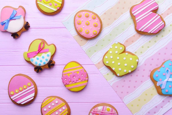 Close-up van heerlijke Pasen cookies — Stockfoto