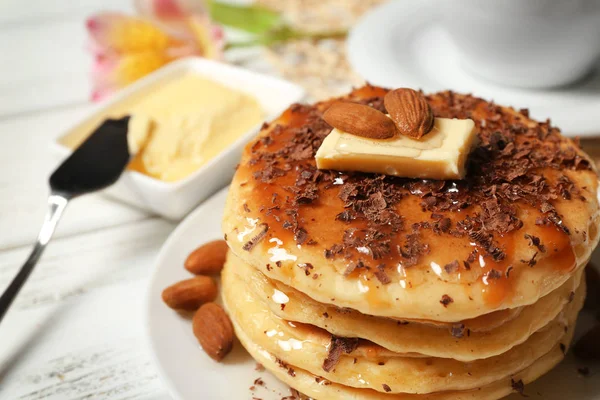 Stack of fresh pancakes — Stock Photo, Image